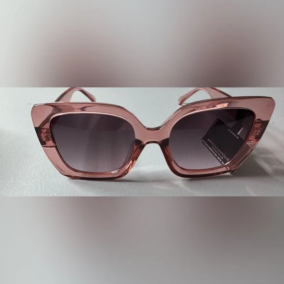 Margaret Joseph transparent square oversized Sunglasses plum mauve - Picture 5 of 5